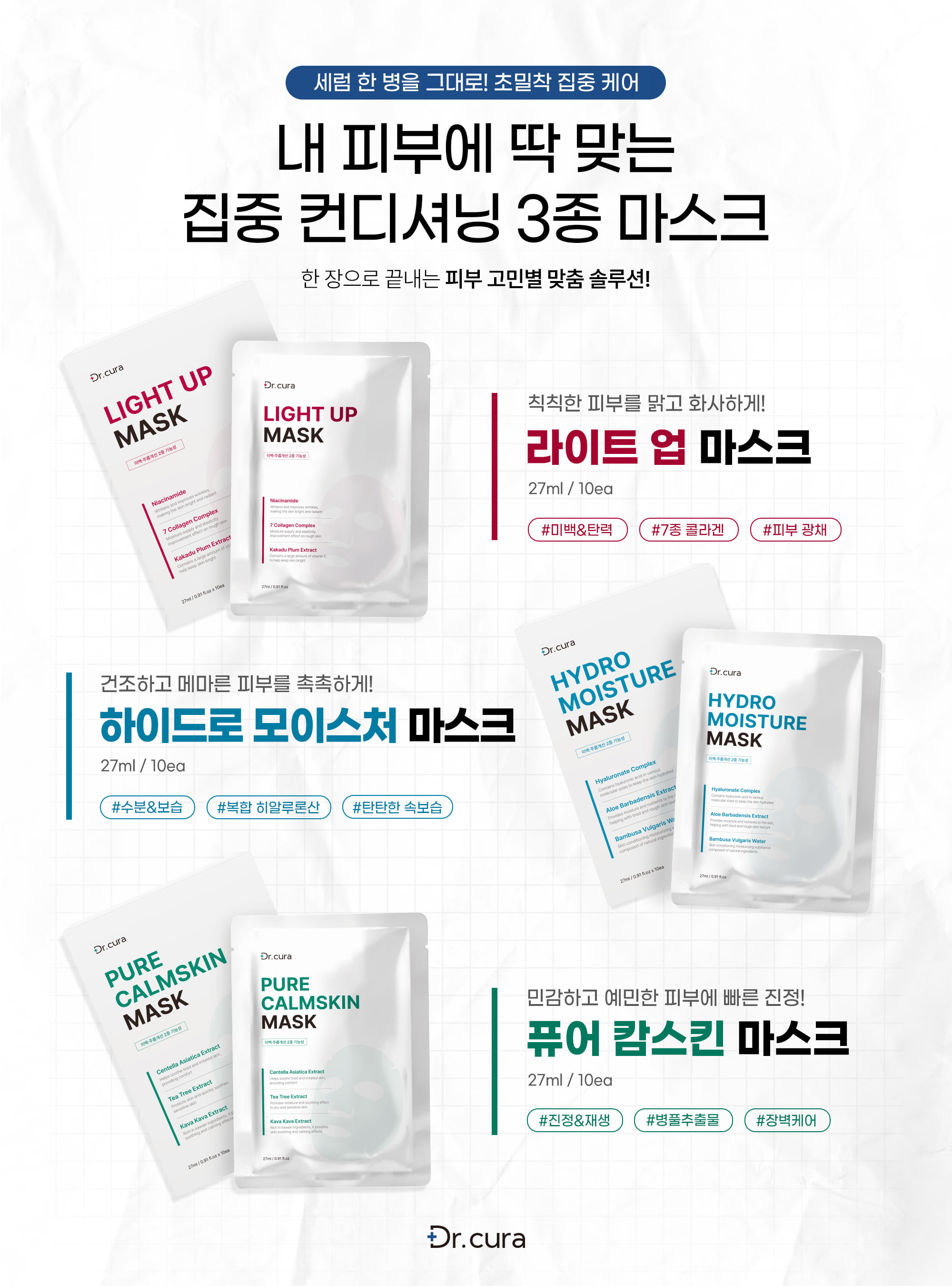 닥터큐라 트리플 부스팅 마스크 키트 상세 안내 1