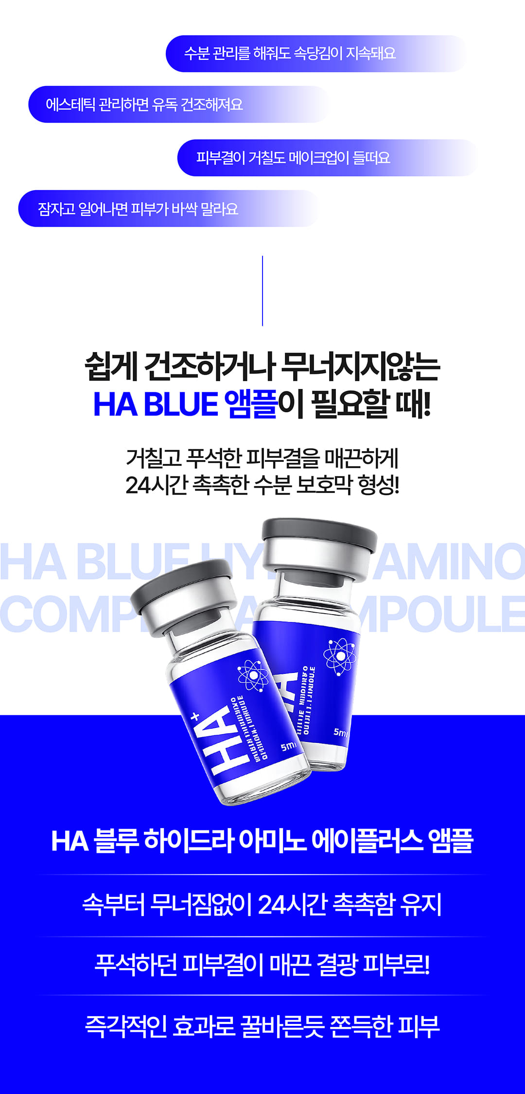 미레브 HA 블루 하이드라 아미노 컴플렉스 에이플러스 앰플 (5ml * 5val) 상세 안내 3