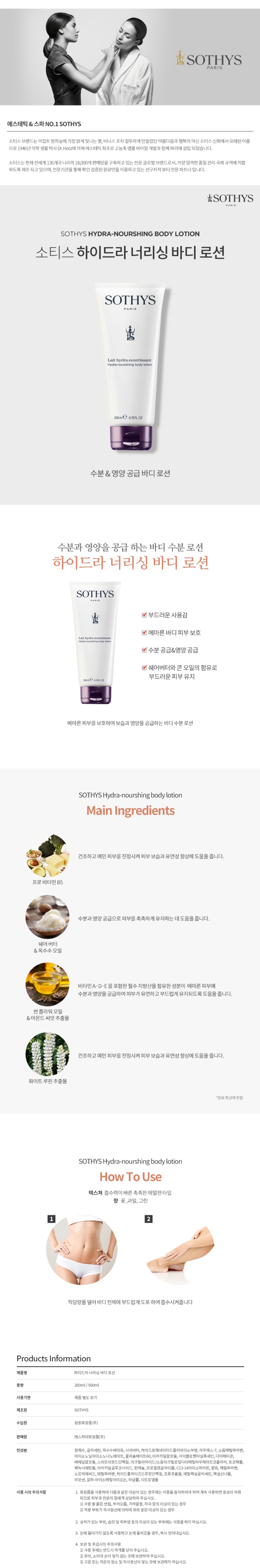 하이드라 너리싱 바디 로션 상세 안내 1